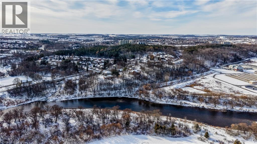 View of snowy aerial view - 54 Roos Street, Kitchener, ON