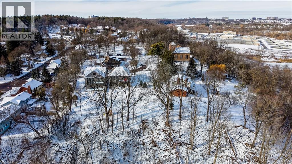 View of snowy aerial view - 54 Roos Street, Kitchener, ON