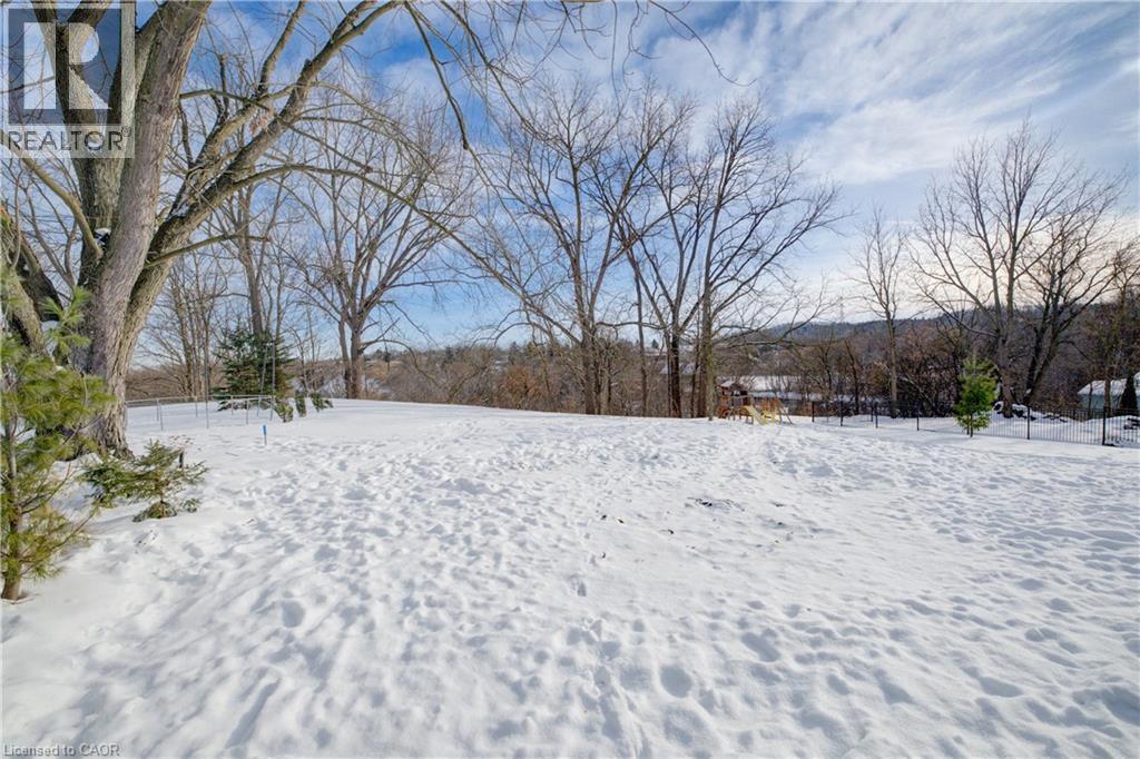 View of snowy yard - 54 Roos Street, Kitchener, ON