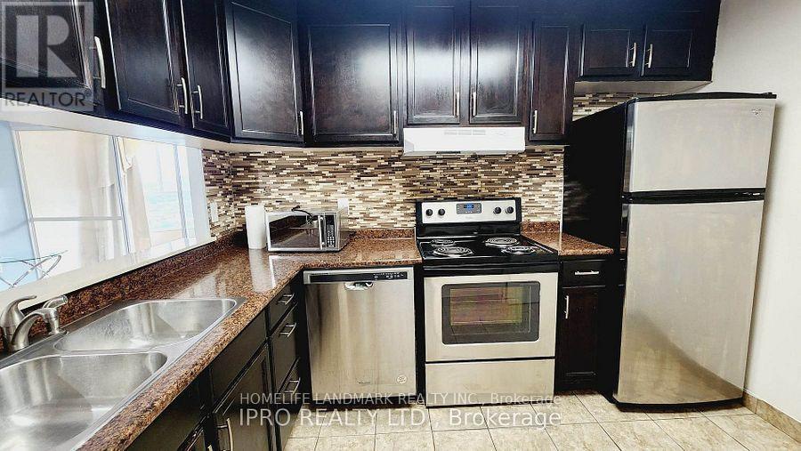 1615 - 50 Kingsbridge Garden Circle, Mississauga, ON - Indoor Photo Showing Kitchen With Stainless Steel Kitchen With Double Sink