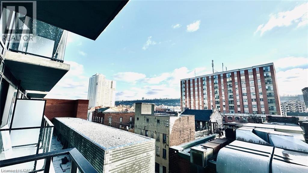 Balcony with a city view - 1 Jarvis Street Unit# 509, Hamilton, ON - Outdoor With Balcony