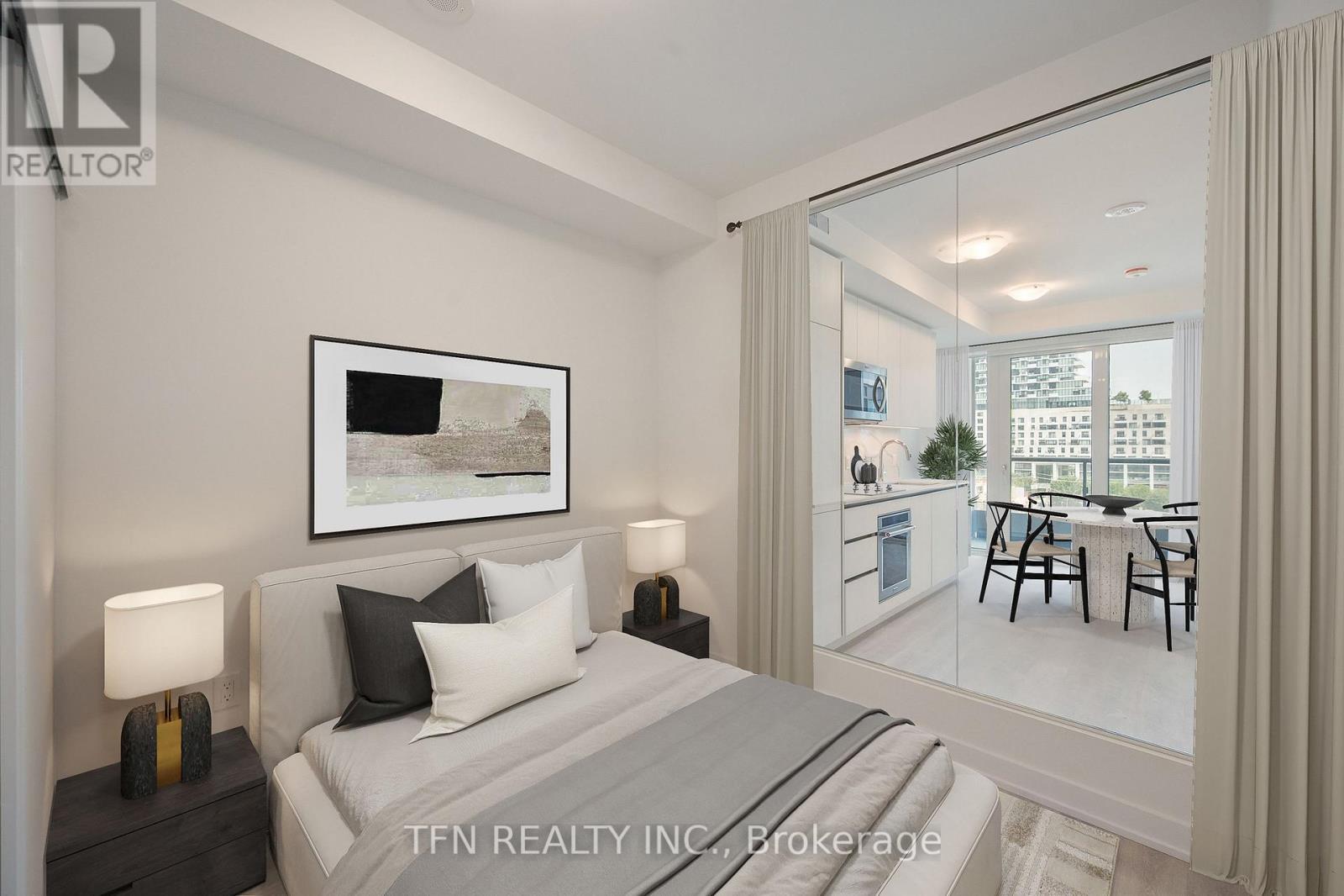 Virtually Staged - 612 - 15 Richardson Street, Toronto, ON - Indoor Photo Showing Bedroom