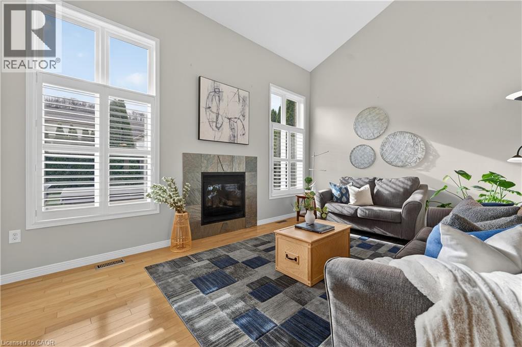 51 Hickory Crescent, Grimsby, ON - Indoor Photo Showing Living Room With Fireplace