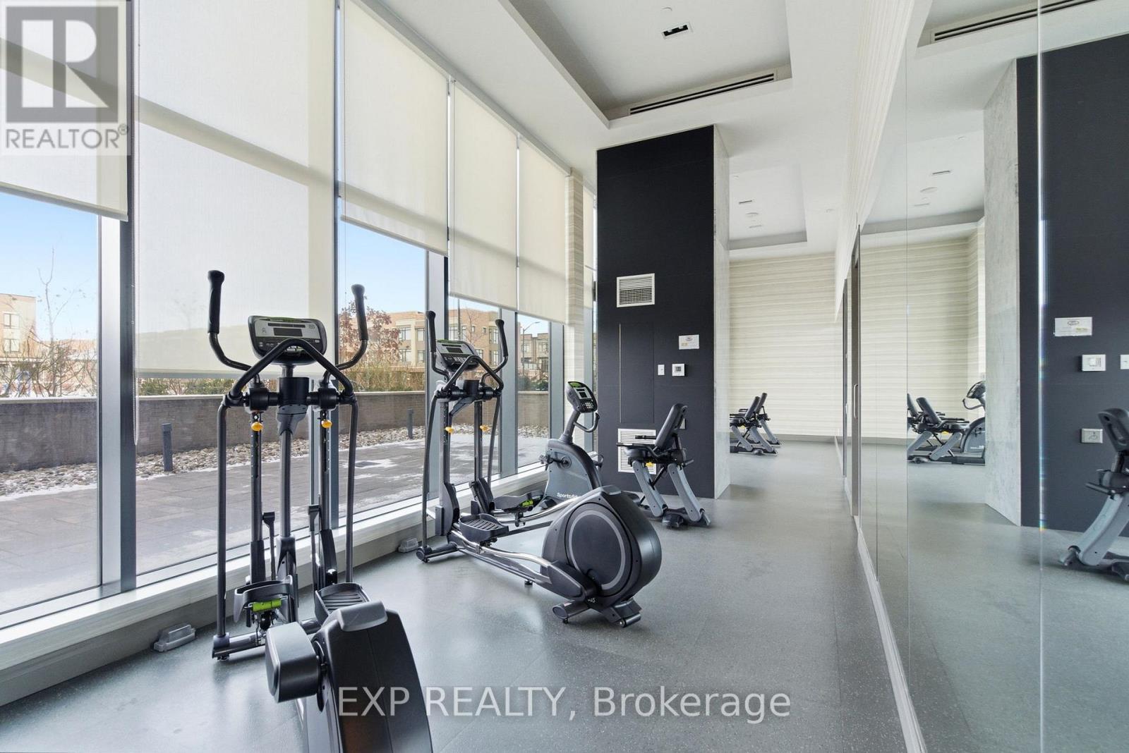 EXERCISE ROOM - 730 - 100 Eagle Rock Way, Vaughan, ON - Indoor Photo Showing Gym Room