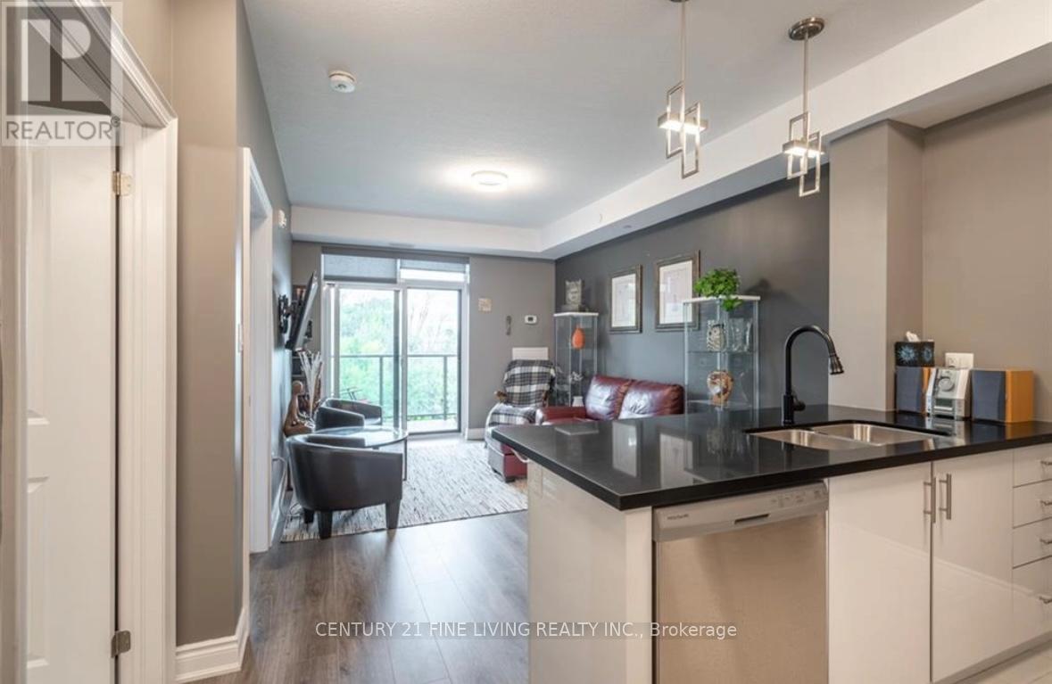 326 - 125 Shoreview Place, Hamilton, ON - Indoor Photo Showing Kitchen With Double Sink