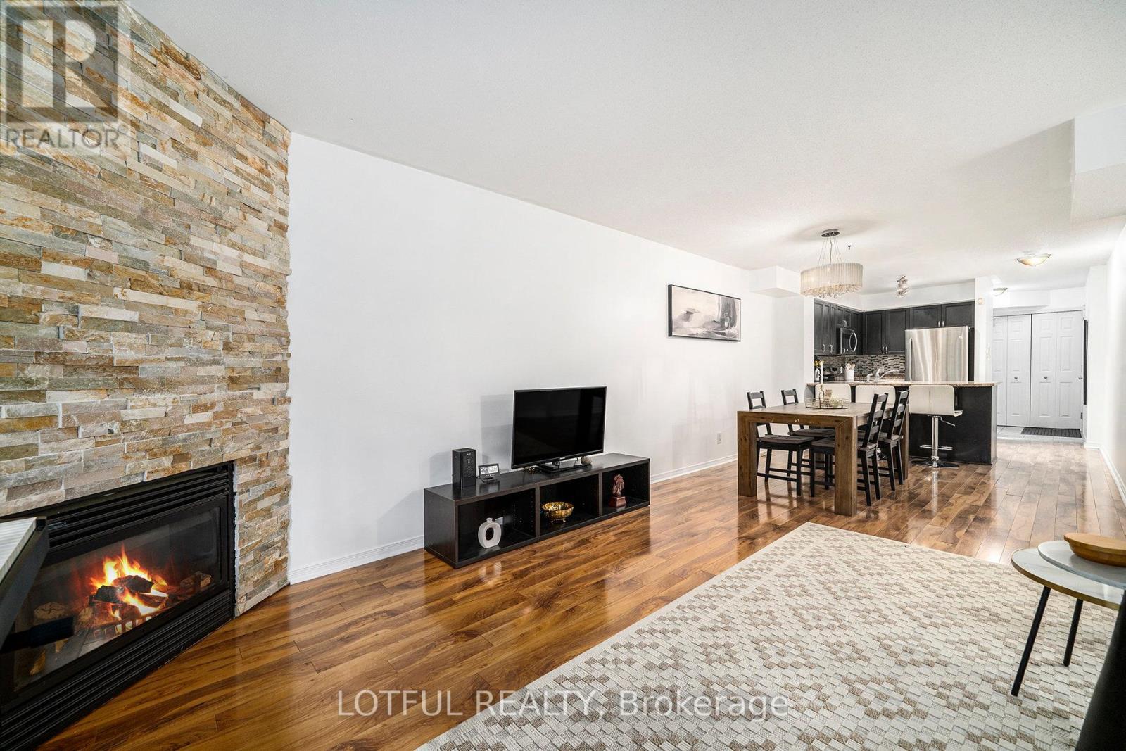 58 Steele Park Private, Ottawa, ON - Indoor Photo Showing Living Room With Fireplace