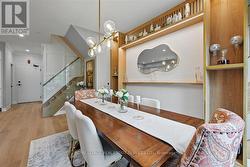 Formal Dining Area with Built-In Cabinetry -