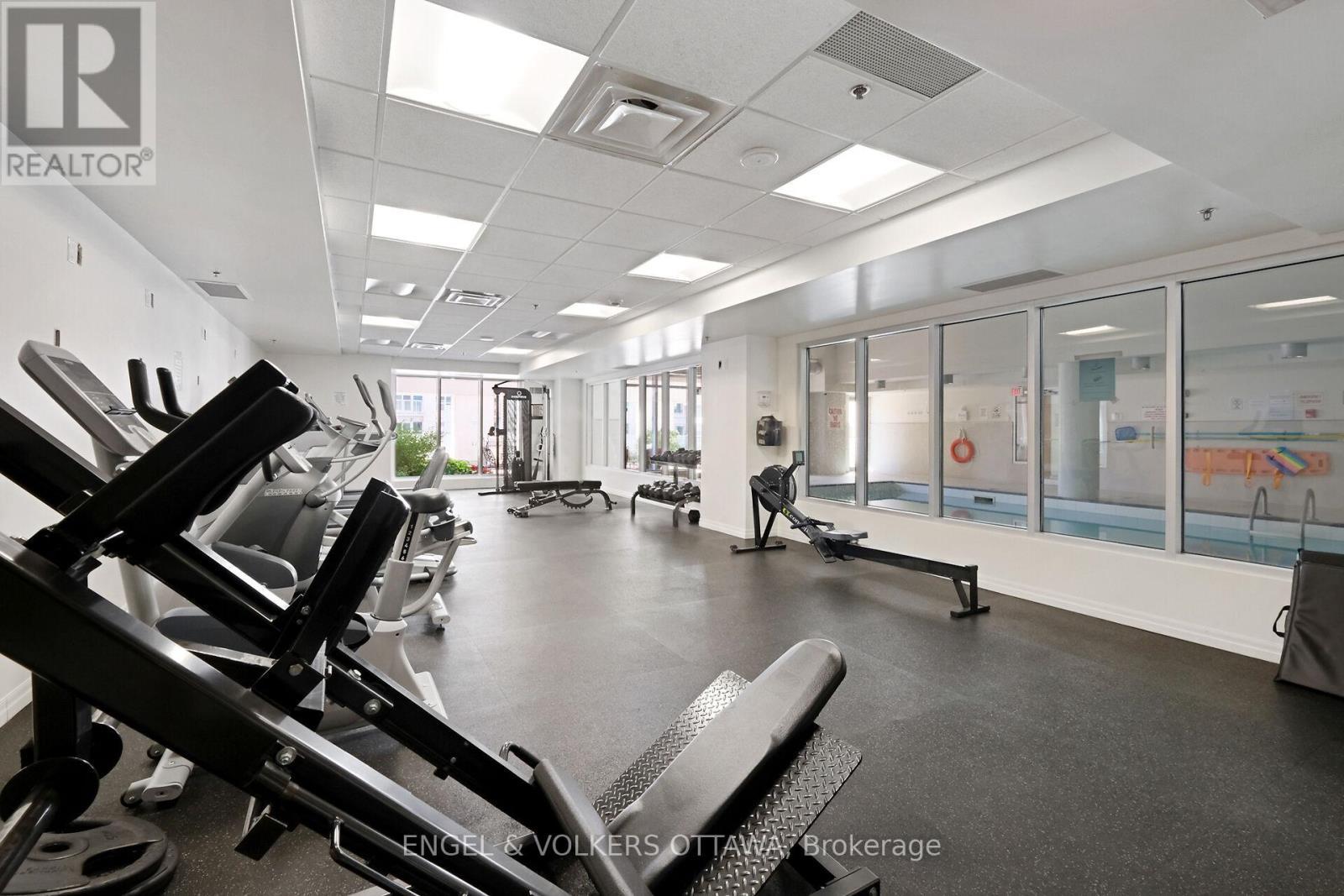 707 - 195 Besserer Street, Ottawa, ON - Indoor Photo Showing Gym Room