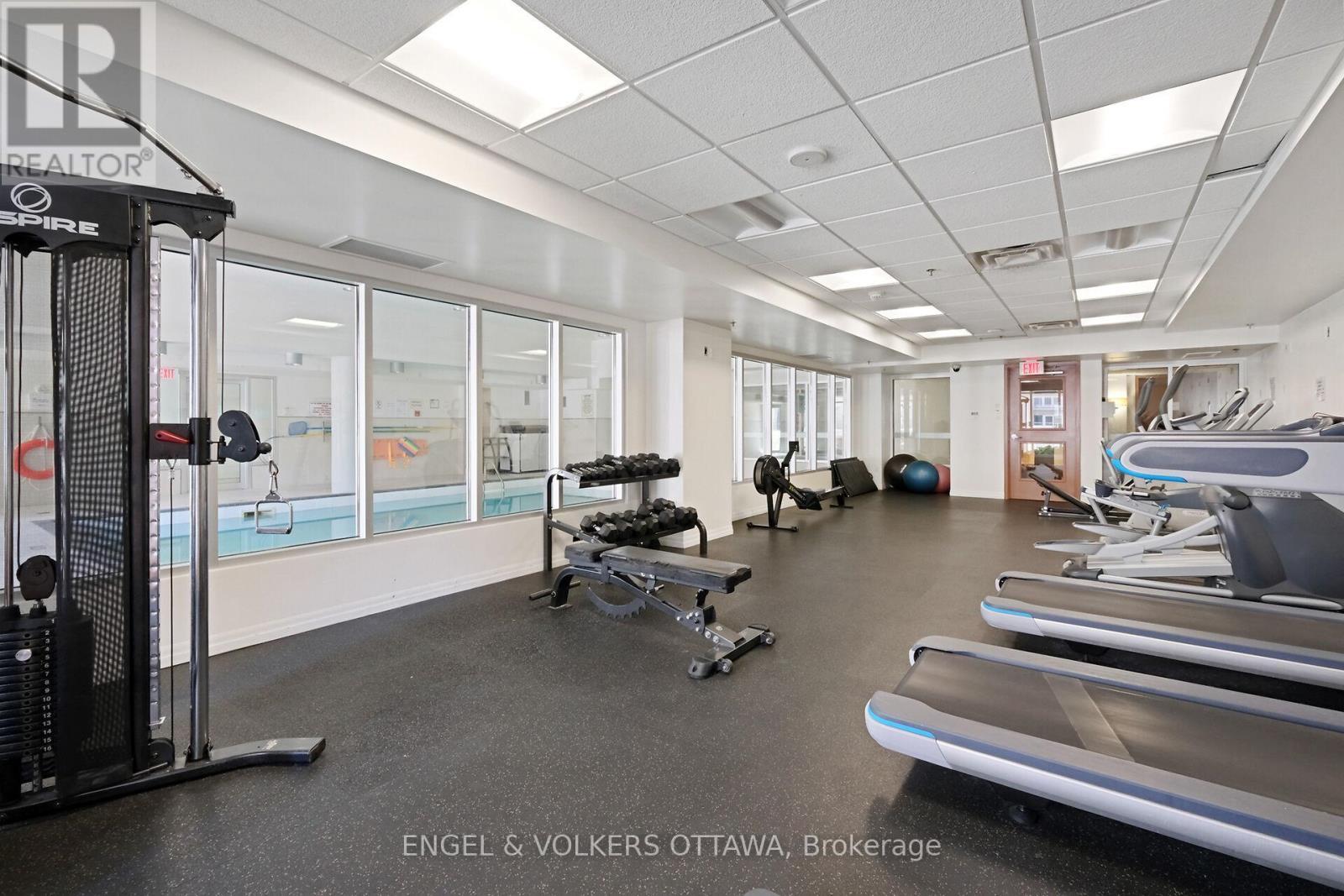 707 - 195 Besserer Street, Ottawa, ON - Indoor Photo Showing Gym Room