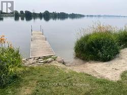 Small beach to right of dock -