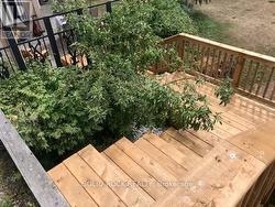 Stairs from parking space to apartment -