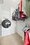 washer/dryer combo in primary closet -