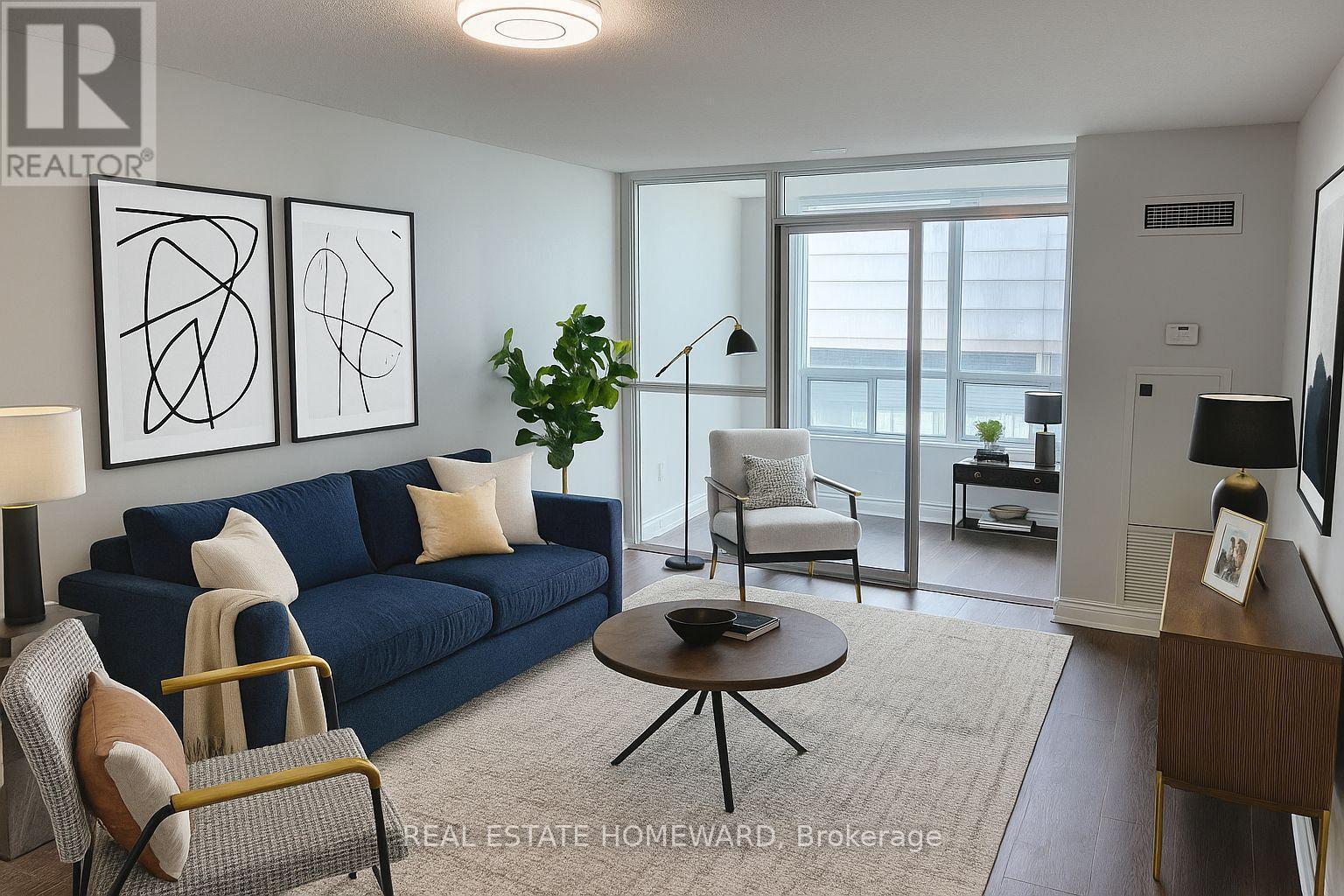 Open-concept Living Room - 1808 - 60 Brian Harrison Way, Toronto, ON - Indoor Photo Showing Living Room