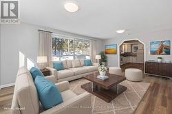 Living room, virtually staged -