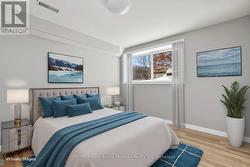 3rd bedroom, lower level, virtually staged -