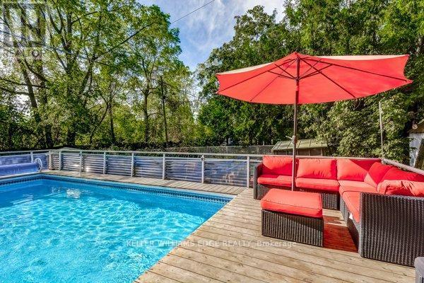 1216 De Quincy Crescent, Burlington, ON - Outdoor With In Ground Pool With Deck Patio Veranda