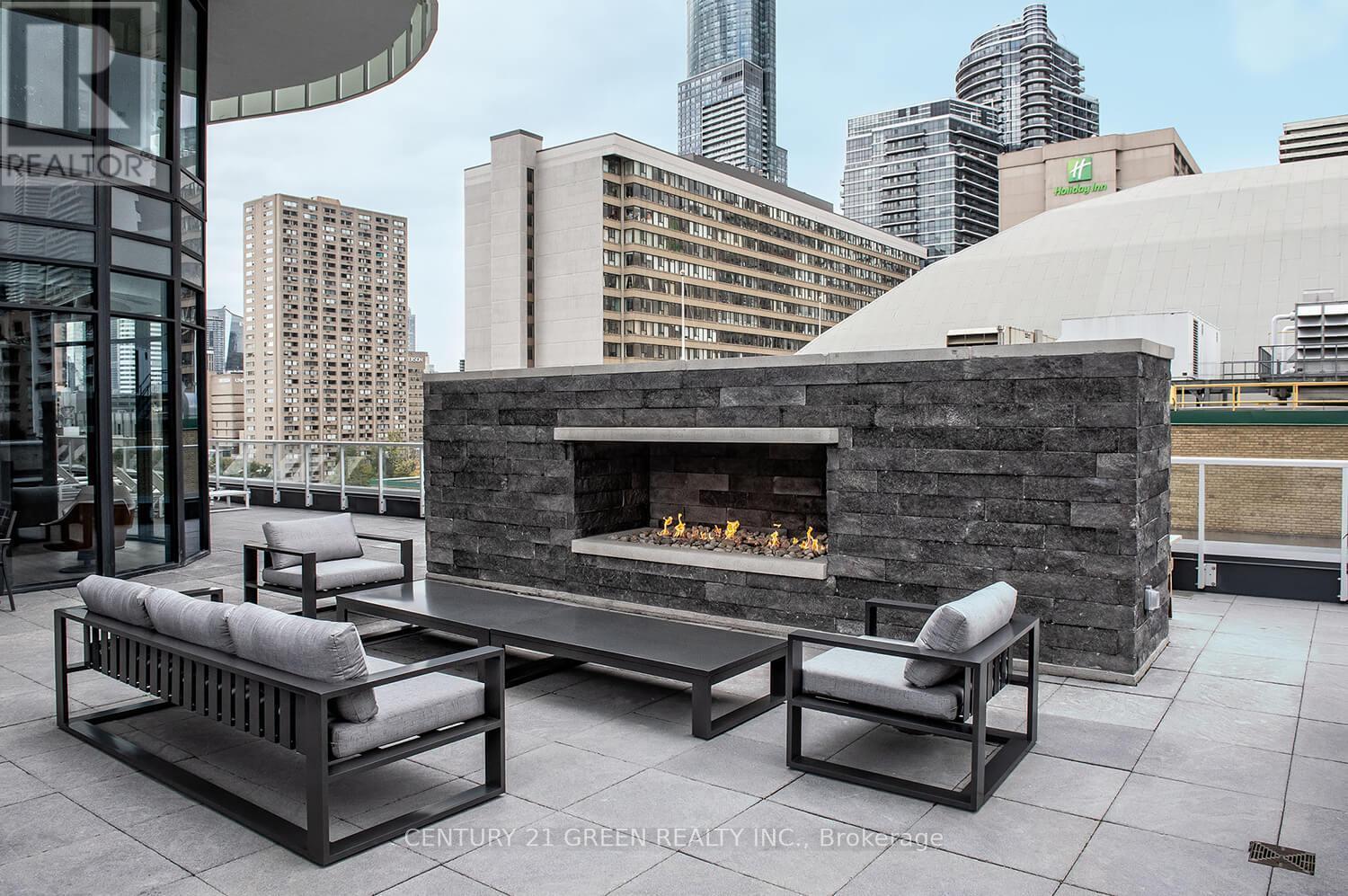 3405 - 403 Church Street, Toronto, ON - Outdoor With Fireplace