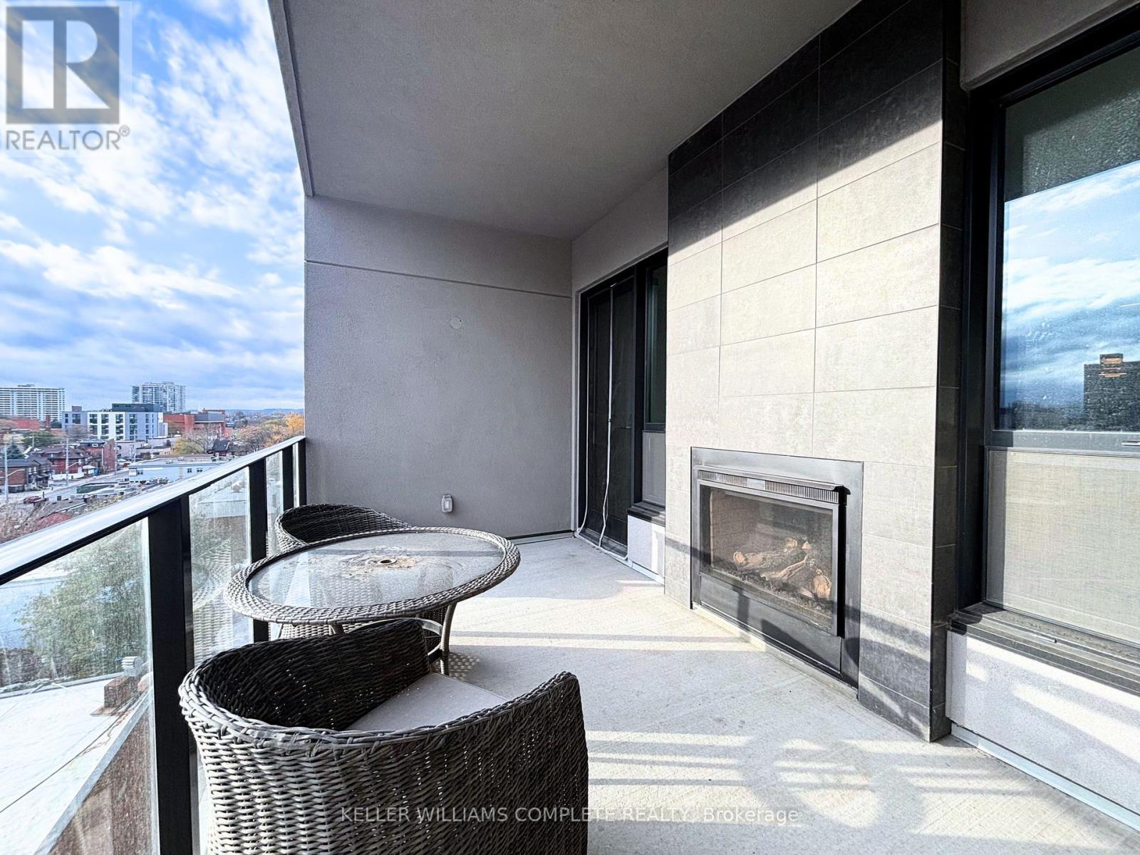 Ph4 - 181 James Street N, Hamilton, ON - Outdoor With Fireplace With Balcony With Exterior