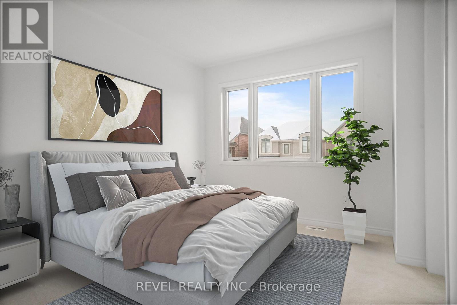 Virtually Staged Image - 1545 Rothbury Crescent, Milton, ON - Indoor Photo Showing Bedroom