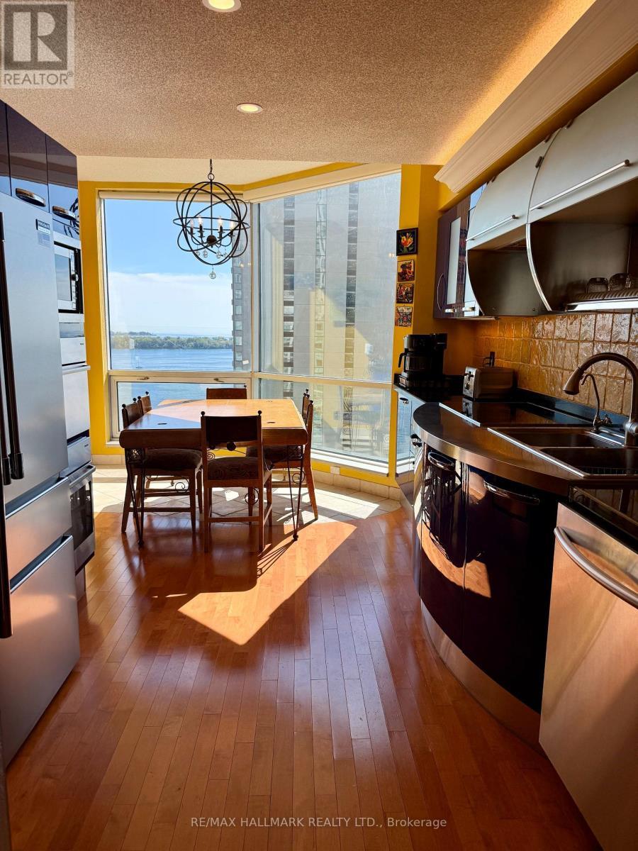 Ph11 - 10 Queens Quay W, Toronto, ON - Indoor Photo Showing Kitchen With Double Sink