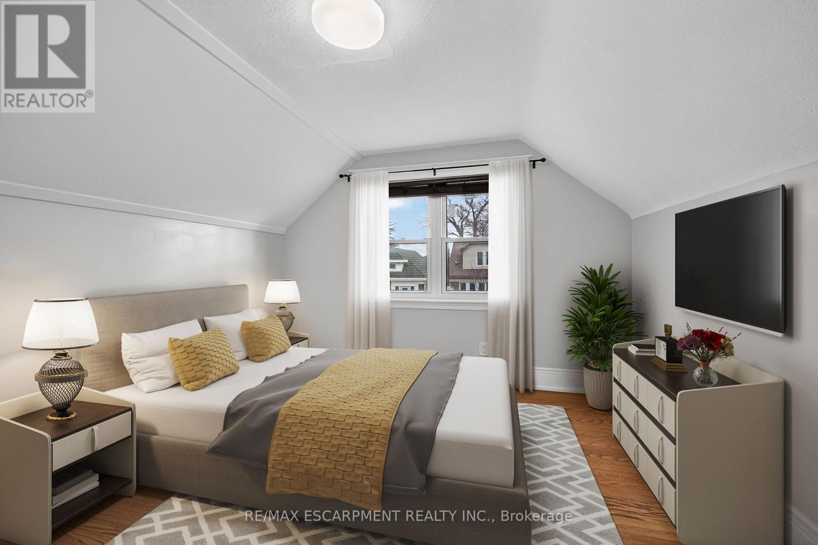 VIRTUALLY STAGED - 266 Wexford Avenue S, Hamilton, ON - Indoor Photo Showing Bedroom