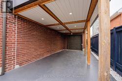 Garage entrance toward backyard, Covered parking -