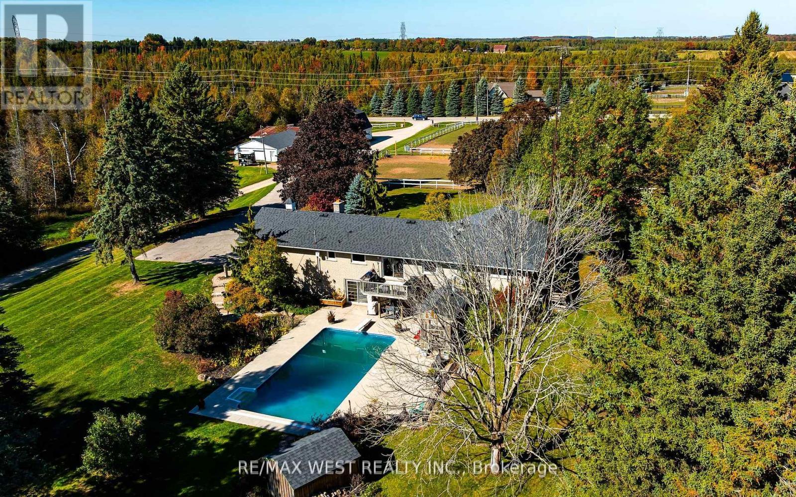 246044 County Rd 16 Road, Mono, ON - Outdoor With In Ground Pool With View