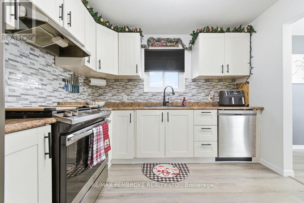 Lots of cupboards and counter space for the chef - 191 Cecil Street, Pembroke, ON - Indoor Photo Showing Kitchen With Upgraded Kitchen