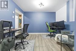L-shaped office or playroom area -
