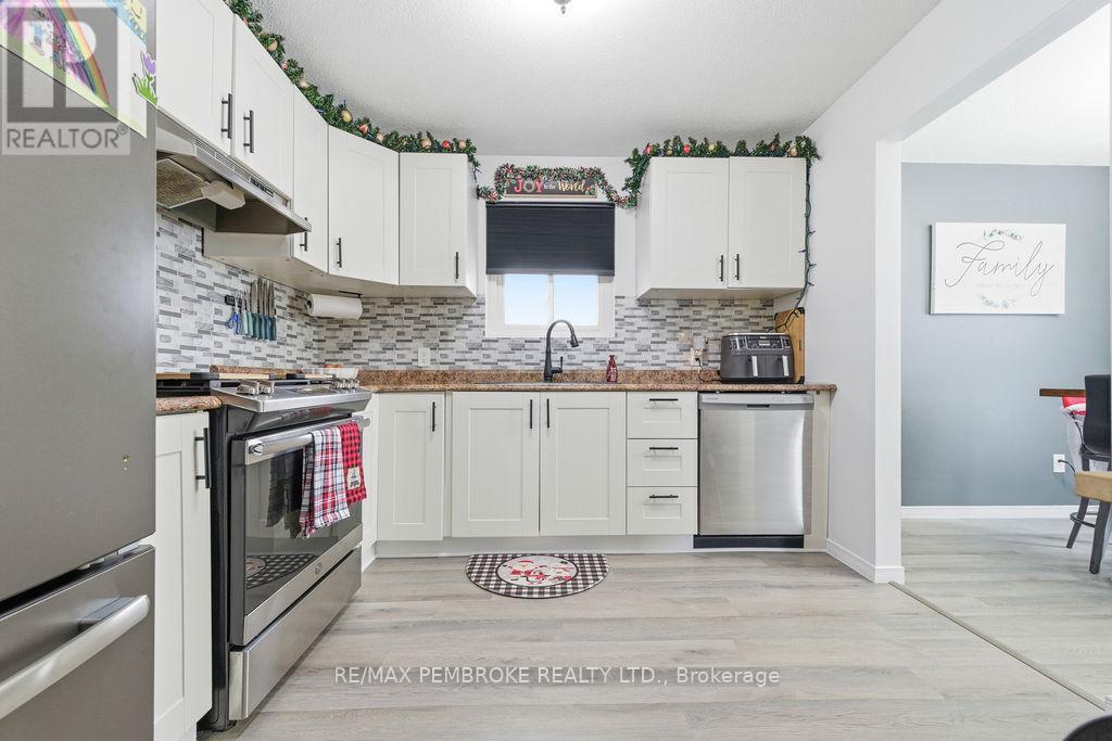 New (2024) dishwasher and stone sink - 191 Cecil Street, Pembroke, ON - Indoor Photo Showing Kitchen