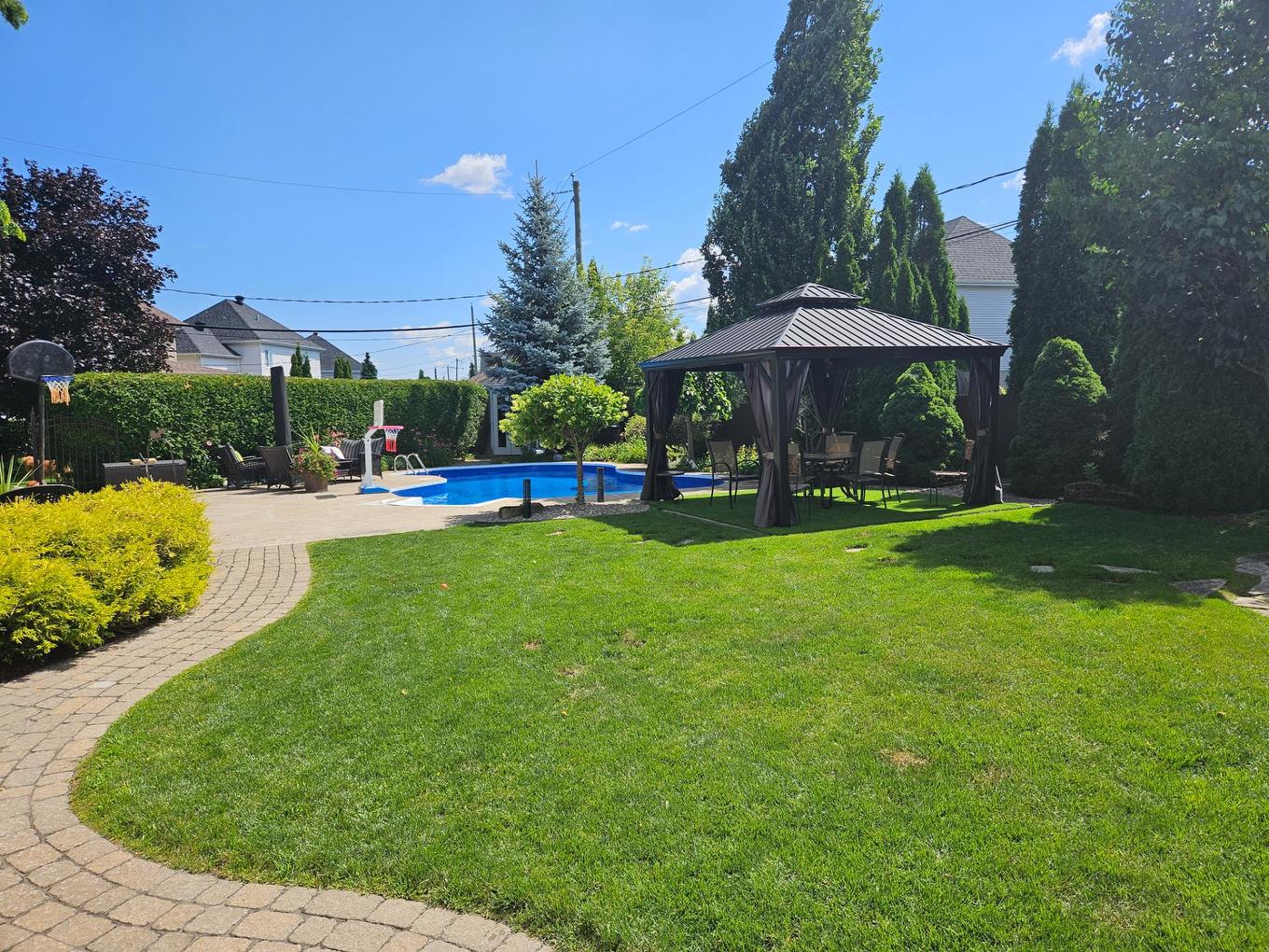 Backyard - 71 - 73 Place Bourdages, Terrebonne (Terrebonne), QC - Outdoor With In Ground Pool With Backyard