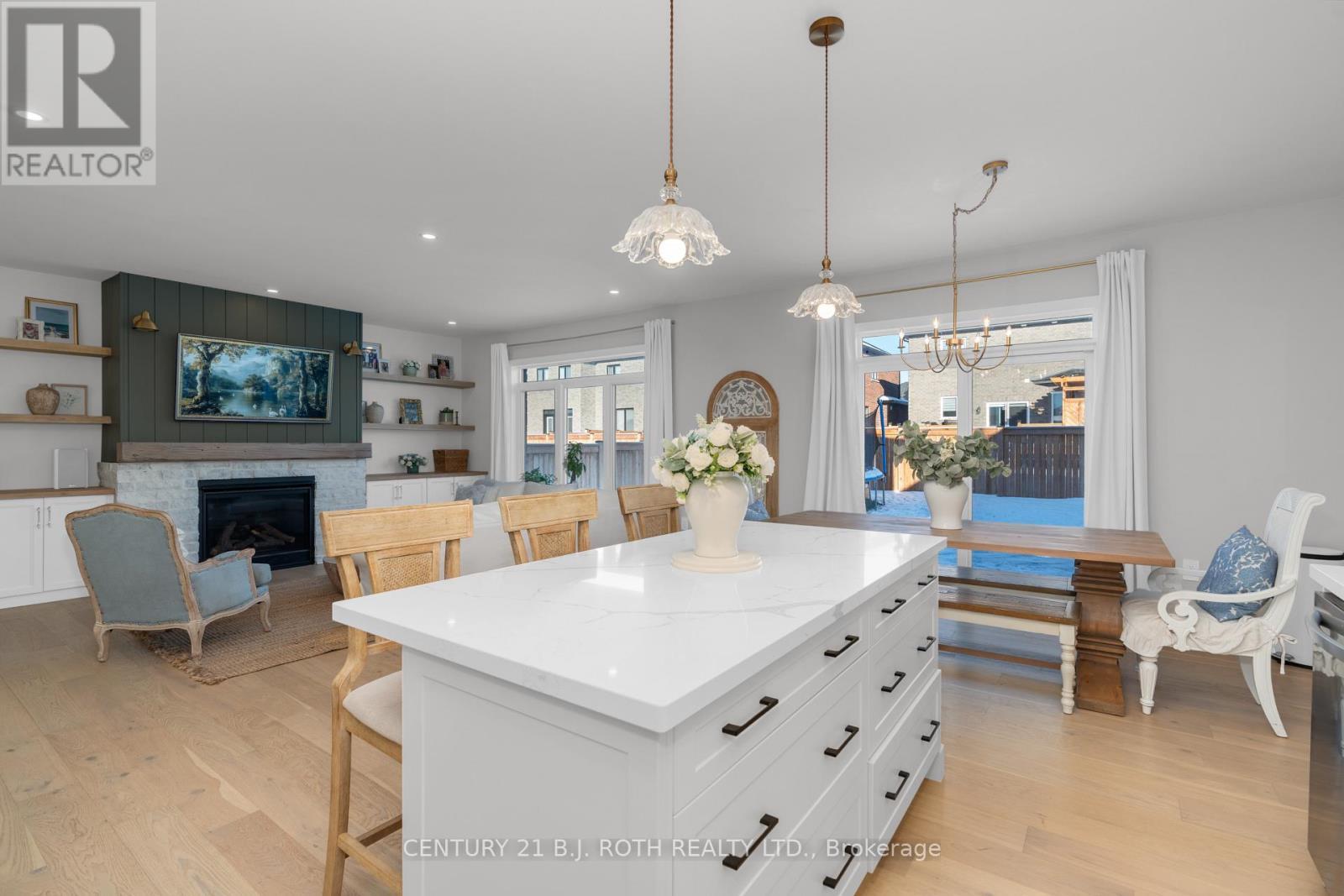 19 Rowley Crescent, Springwater, ON - Indoor With Fireplace