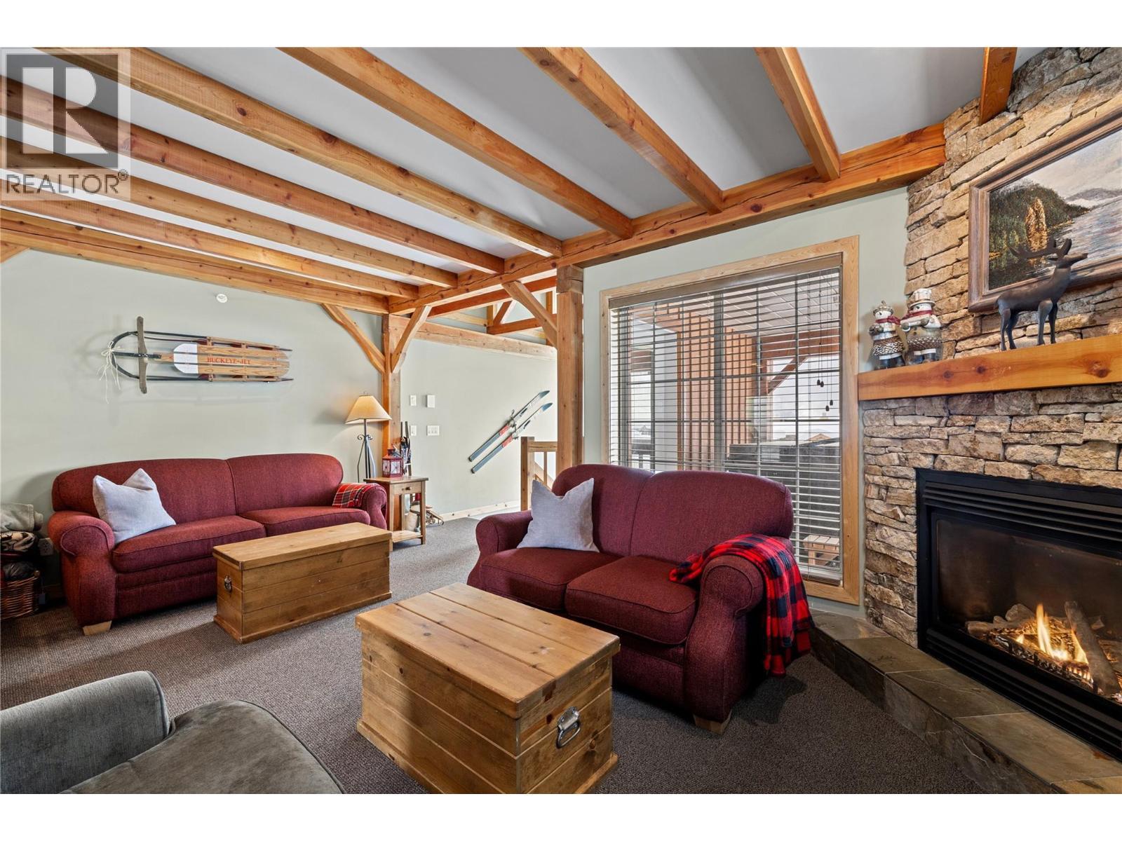 Main Floor - 220 Kettleview Road Unit# 14, Big White, BC - Indoor Photo Showing Living Room With Fireplace