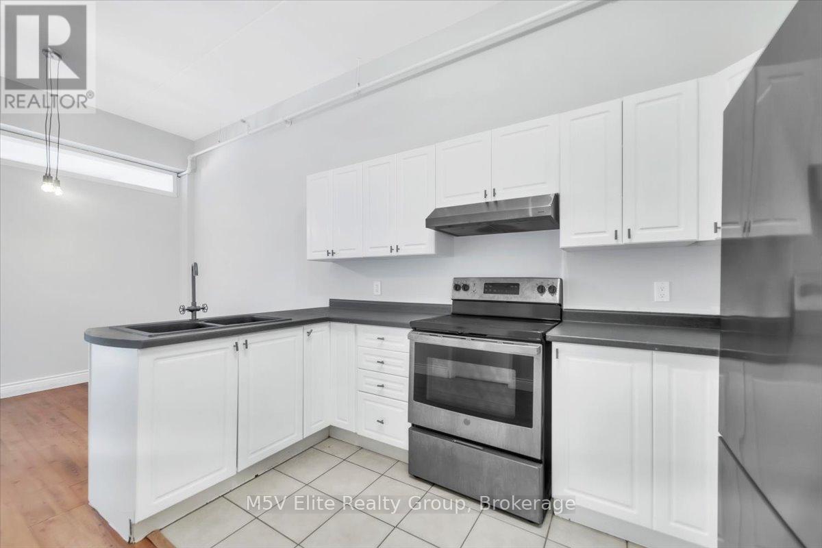 302 - 150 Colborne Street, Brantford, ON - Indoor Photo Showing Kitchen With Double Sink