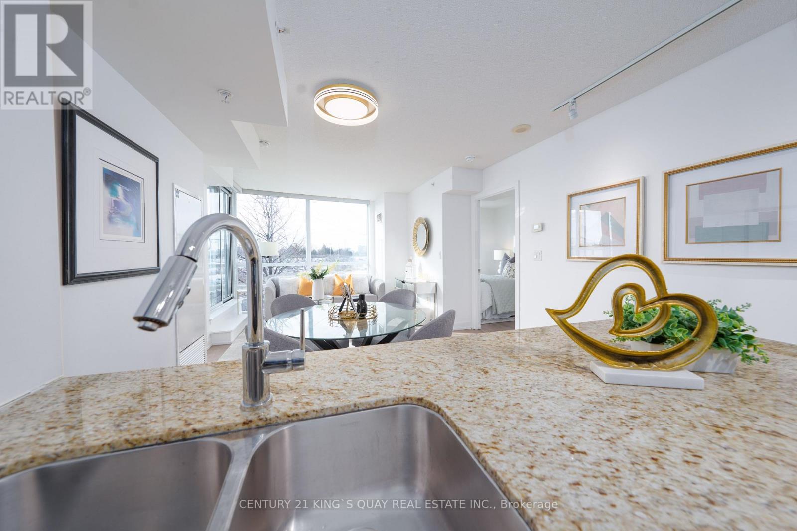 202 - 5740 Yonge Street, Toronto, ON - Indoor Photo Showing Kitchen With Double Sink