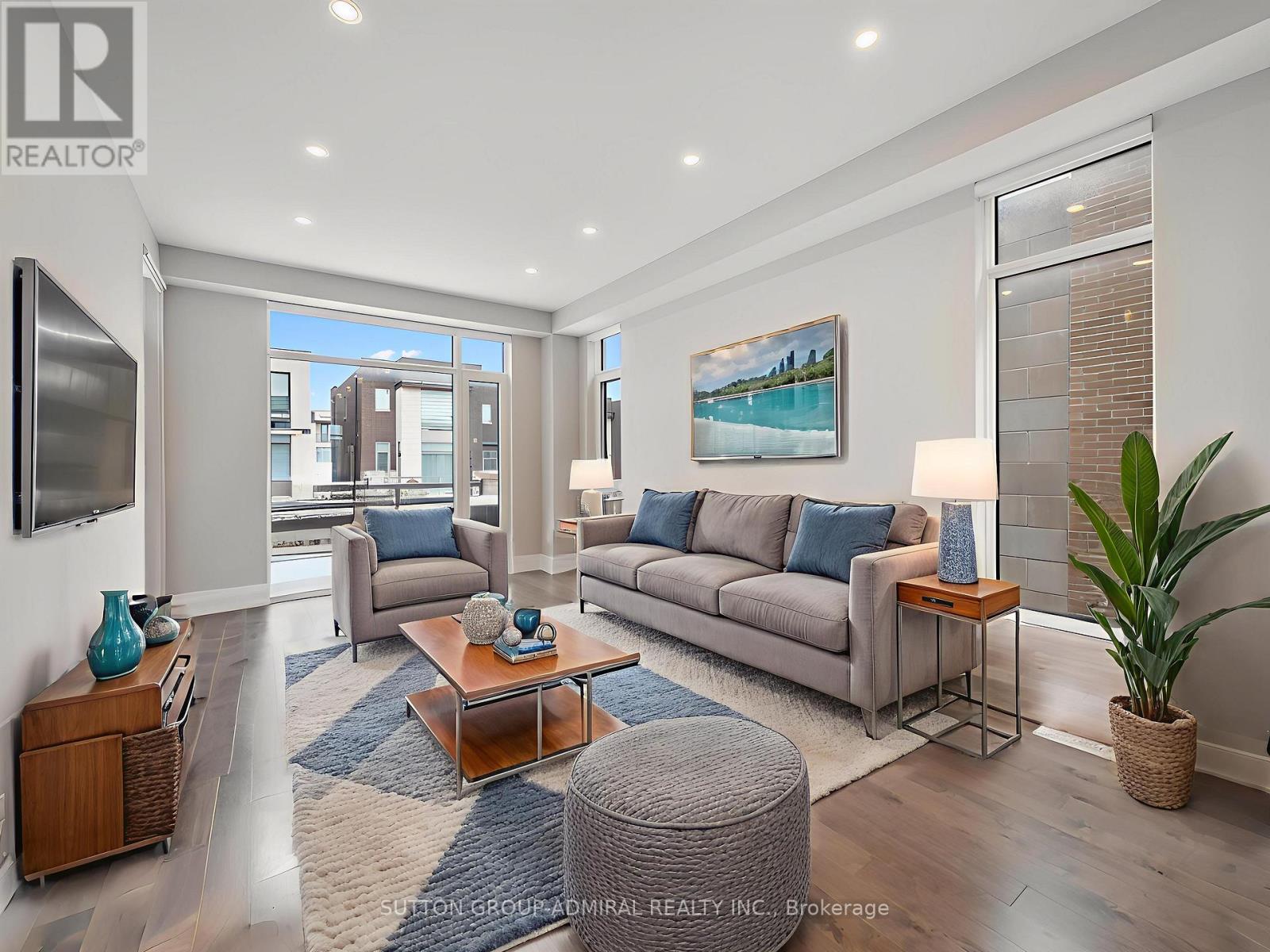 Virtually Staged Photo - 27 Adaskin Avenue, Vaughan, ON - Indoor Photo Showing Living Room