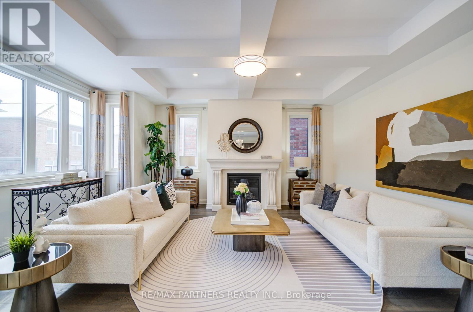 21 Planet Street, Richmond Hill, ON - Indoor Photo Showing Living Room With Fireplace