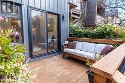 Walkout deck from kitchen on main floor -