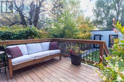 Walkout deck from kitchen on main floor -