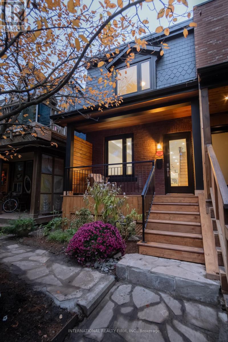 Front Porch view at dawn. - 46 Morse Street, Toronto, ON - Outdoor With Deck Patio Veranda