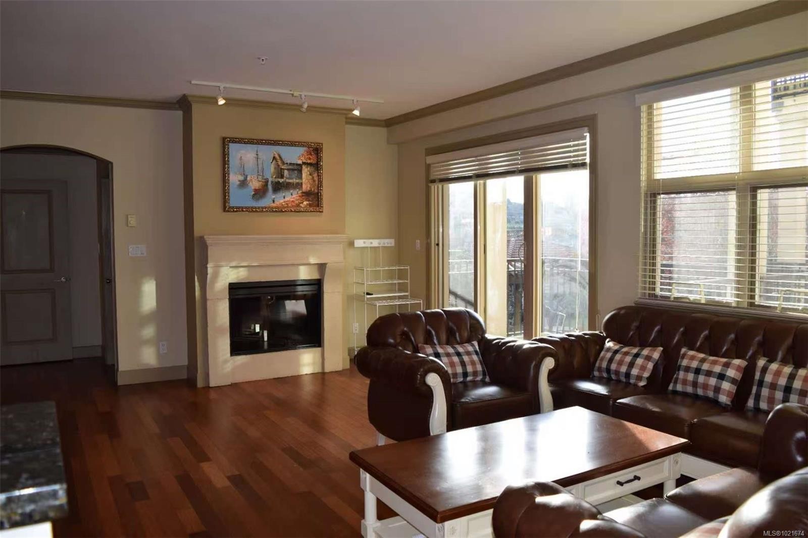 309-1620 Mckenzie Ave, Saanich, BC - Indoor Photo Showing Living Room With Fireplace