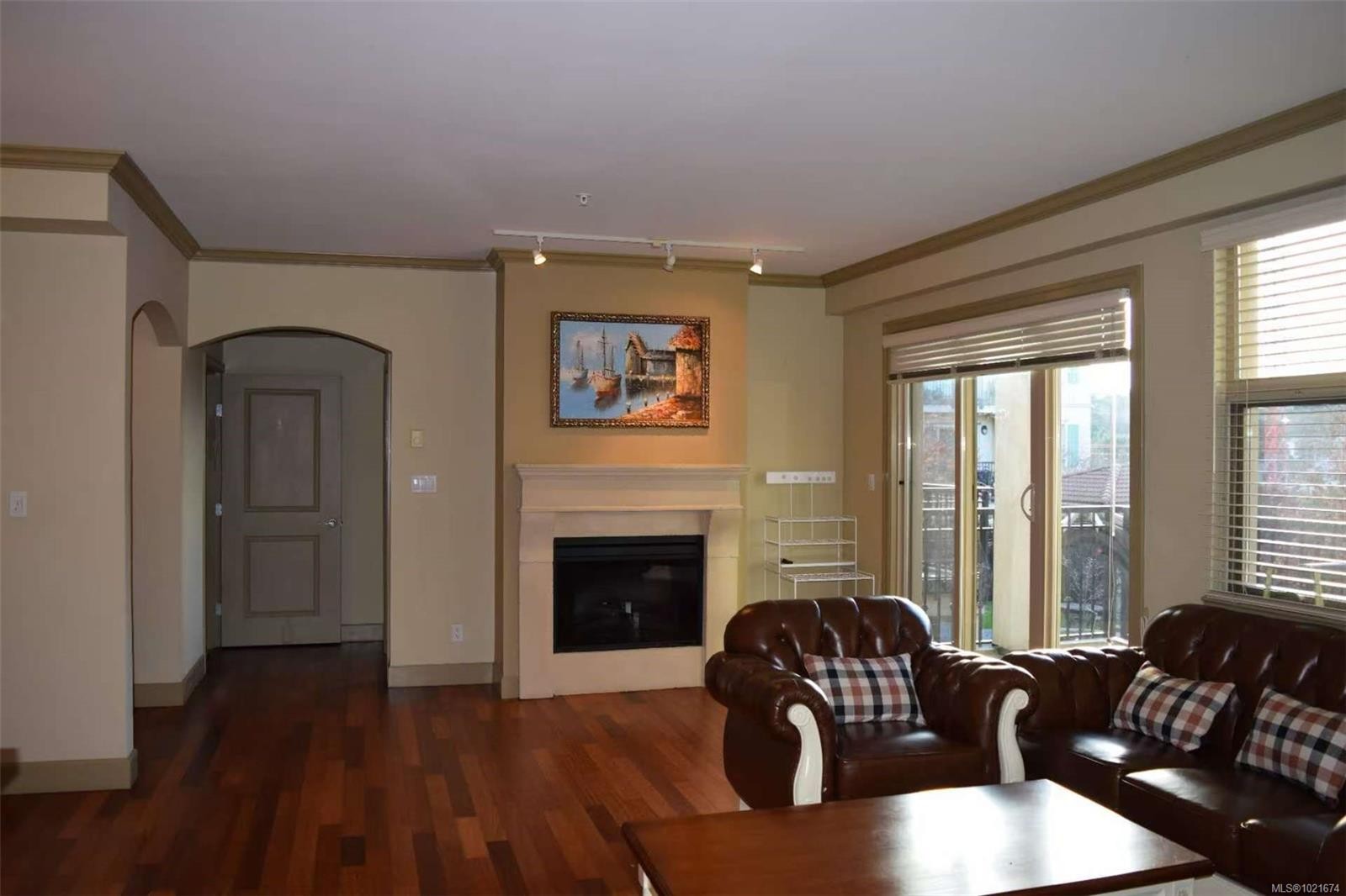 309-1620 Mckenzie Ave, Saanich, BC - Indoor Photo Showing Living Room With Fireplace