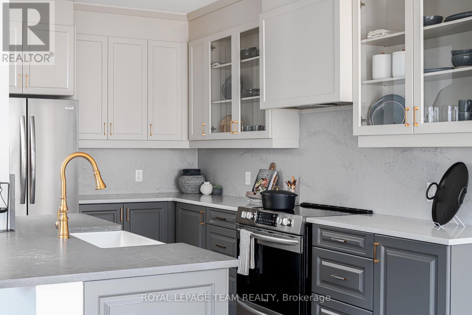 Photos showcase builder finishes. Home being built - 112 Laurel Private, North Grenville, ON - Indoor Photo Showing Kitchen With Upgraded Kitchen