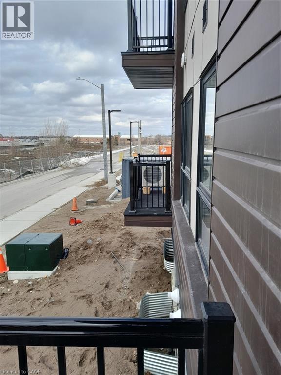 Balcony view looking east prior to the new construction in area - 20 Palace Street Unit# G10, Kitchener, ON - Outdoor With Balcony
