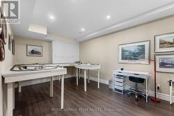 Hobby room. Panel at cabinets. -