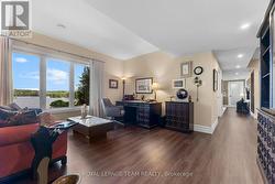 Office/seating area outside of den -