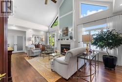 Main level primary wing at frosted doors -