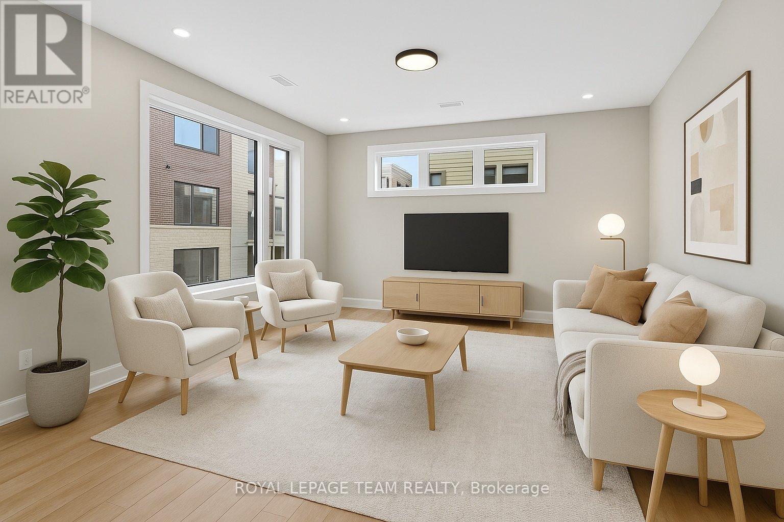 Virtually Staged - 18 - 301 Glenroy Gilbert Drive N, Ottawa, ON - Indoor Photo Showing Living Room