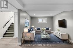 Virtually Staged Family Room -