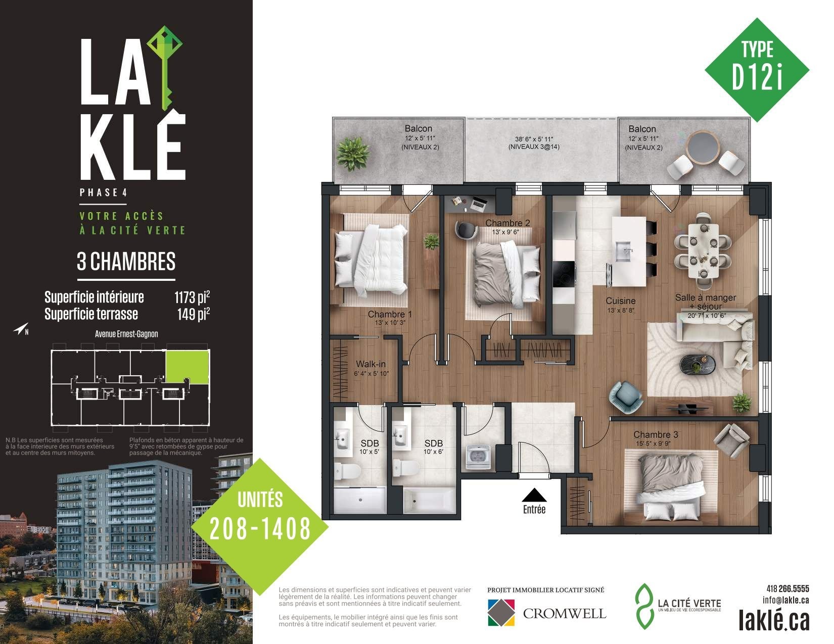 Plan (croquis) - 208-415 Av. Ernest-Gagnon, Québec (La Cité-Limoilou), QC - Other